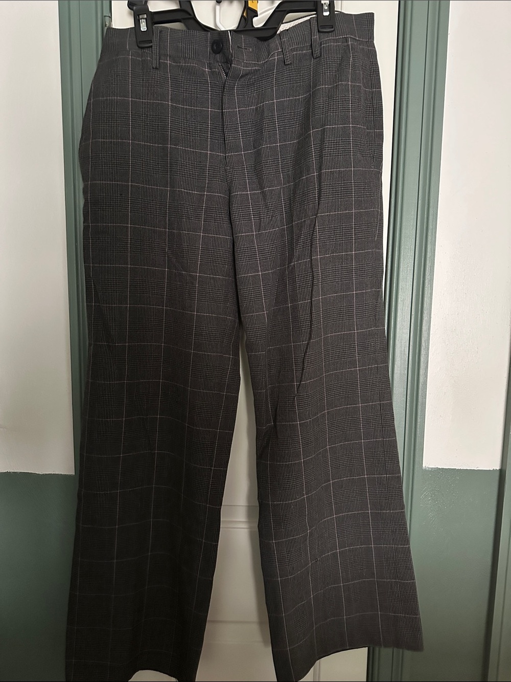 Ben Sherman Gray Windowpane Dress Pants